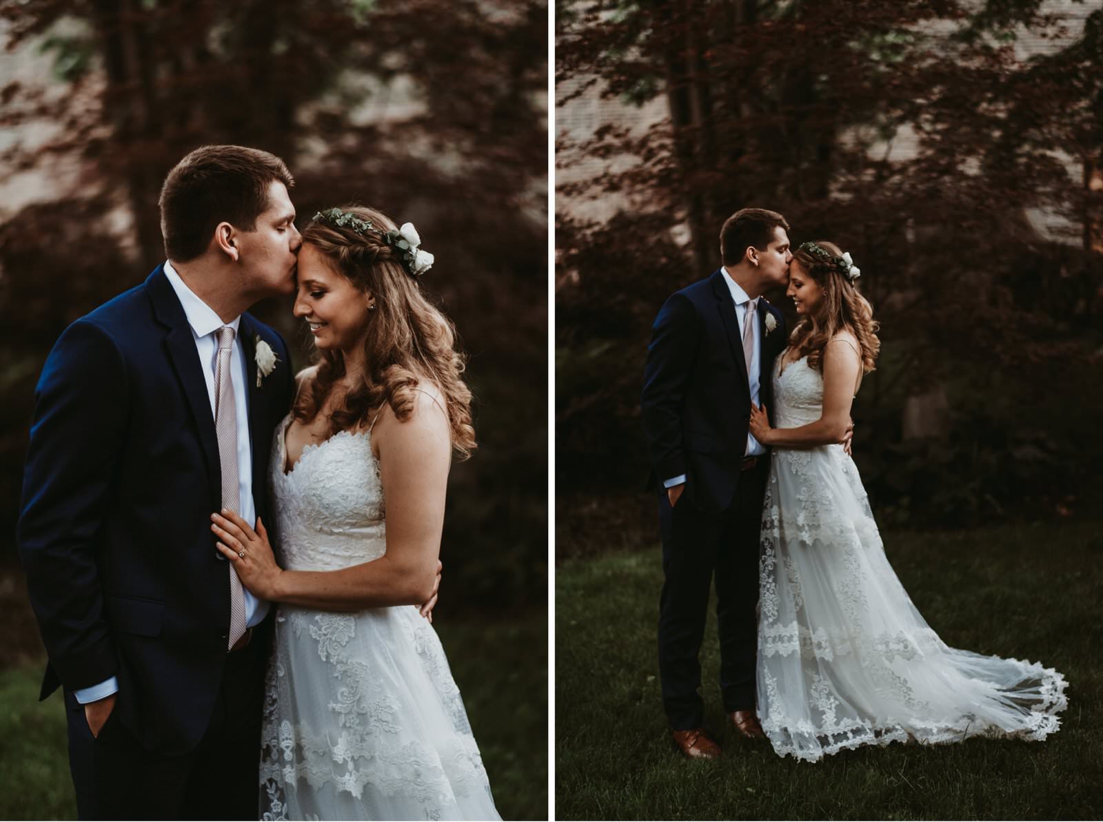 chicago backyard wedding photographer, bride and groom