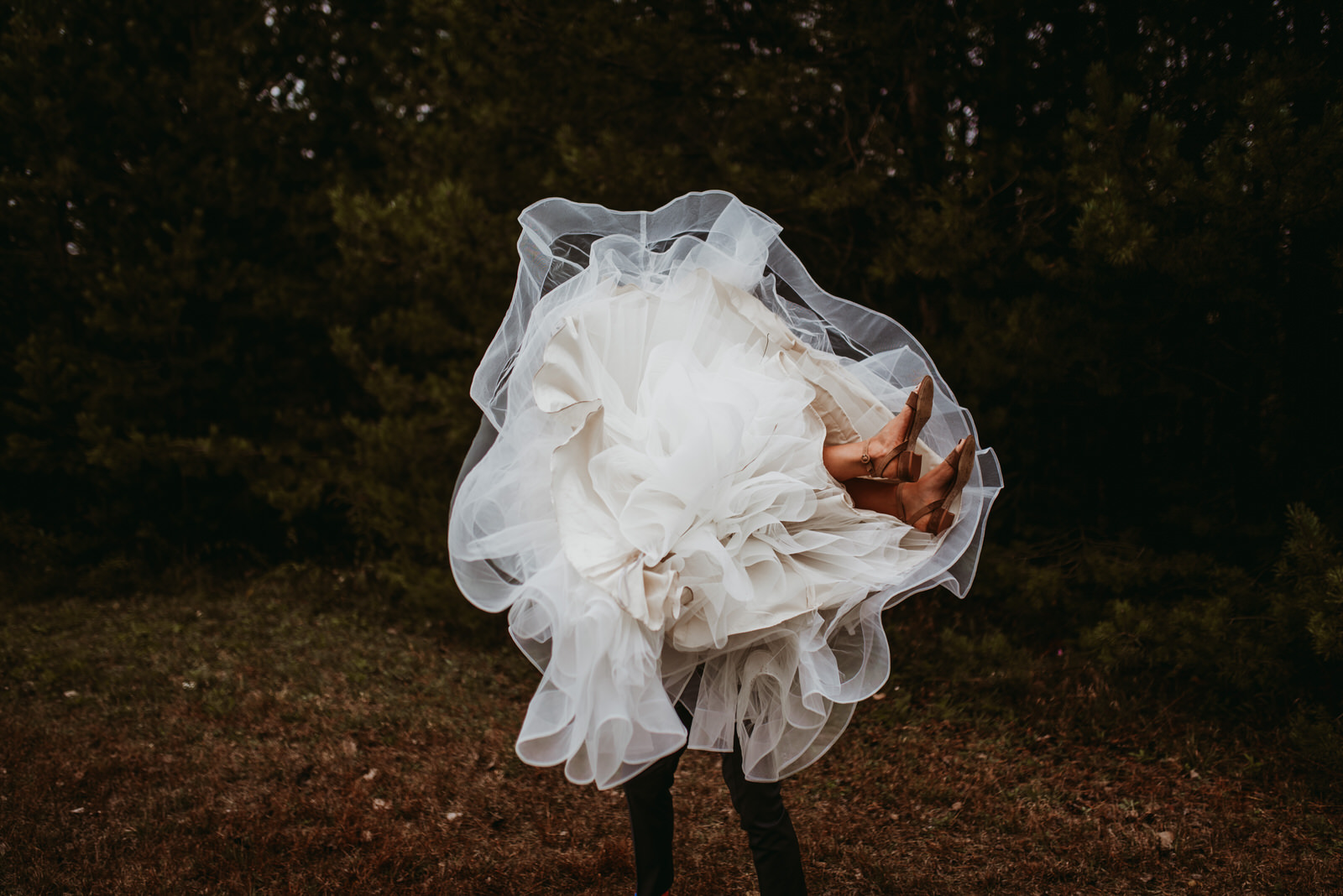 the most epic and cute BHLDN wedding dress, moody photography, Chicago wedding photography - The Adamkovi