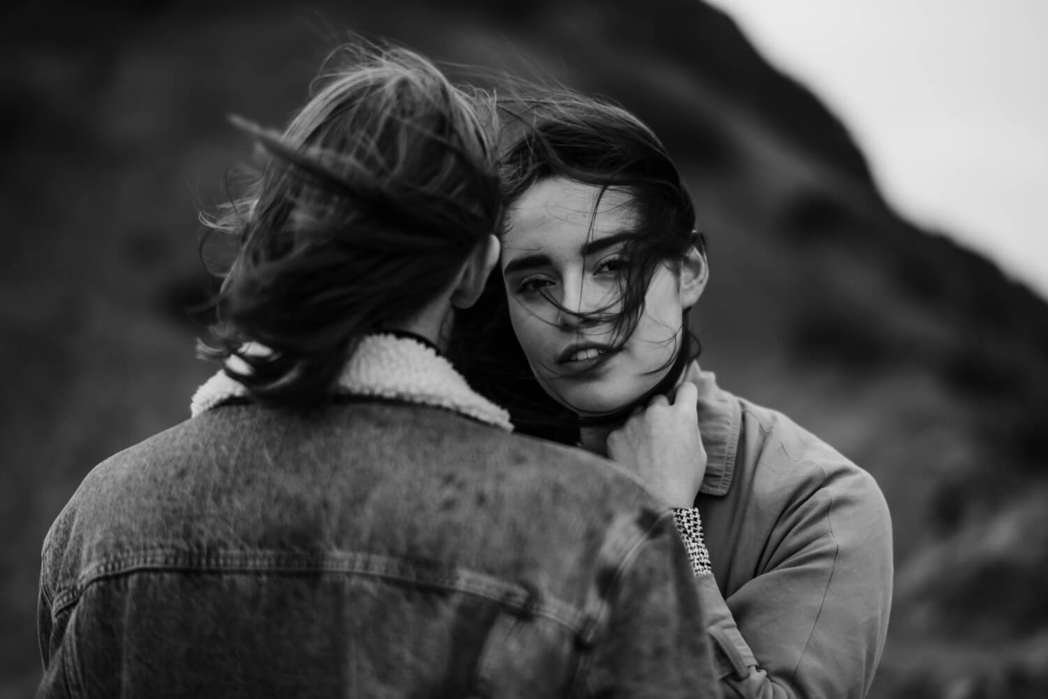 Scotland Couple Photoshoot - Destination wedding photographer - The Adamkovi, scotland highlands windy, couple in love