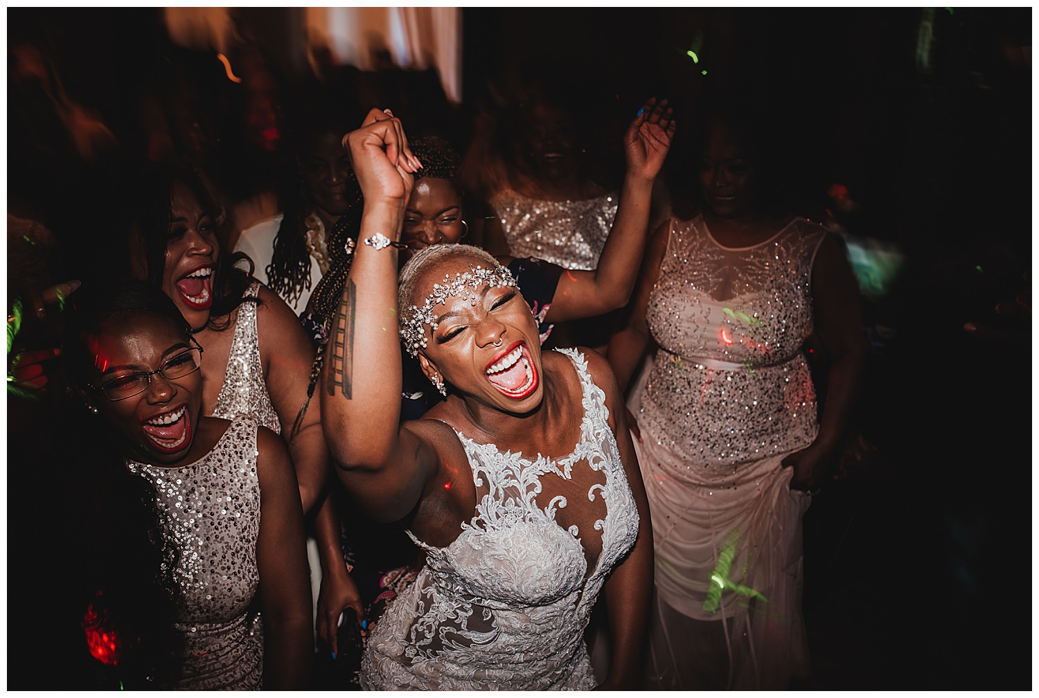 Keith House Chicago Wedding, The Adamkovi, bride dancing, wild party