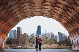 Lincoln Park Engagement Photography Session, the honeycomb, skyline, The Adamkovi