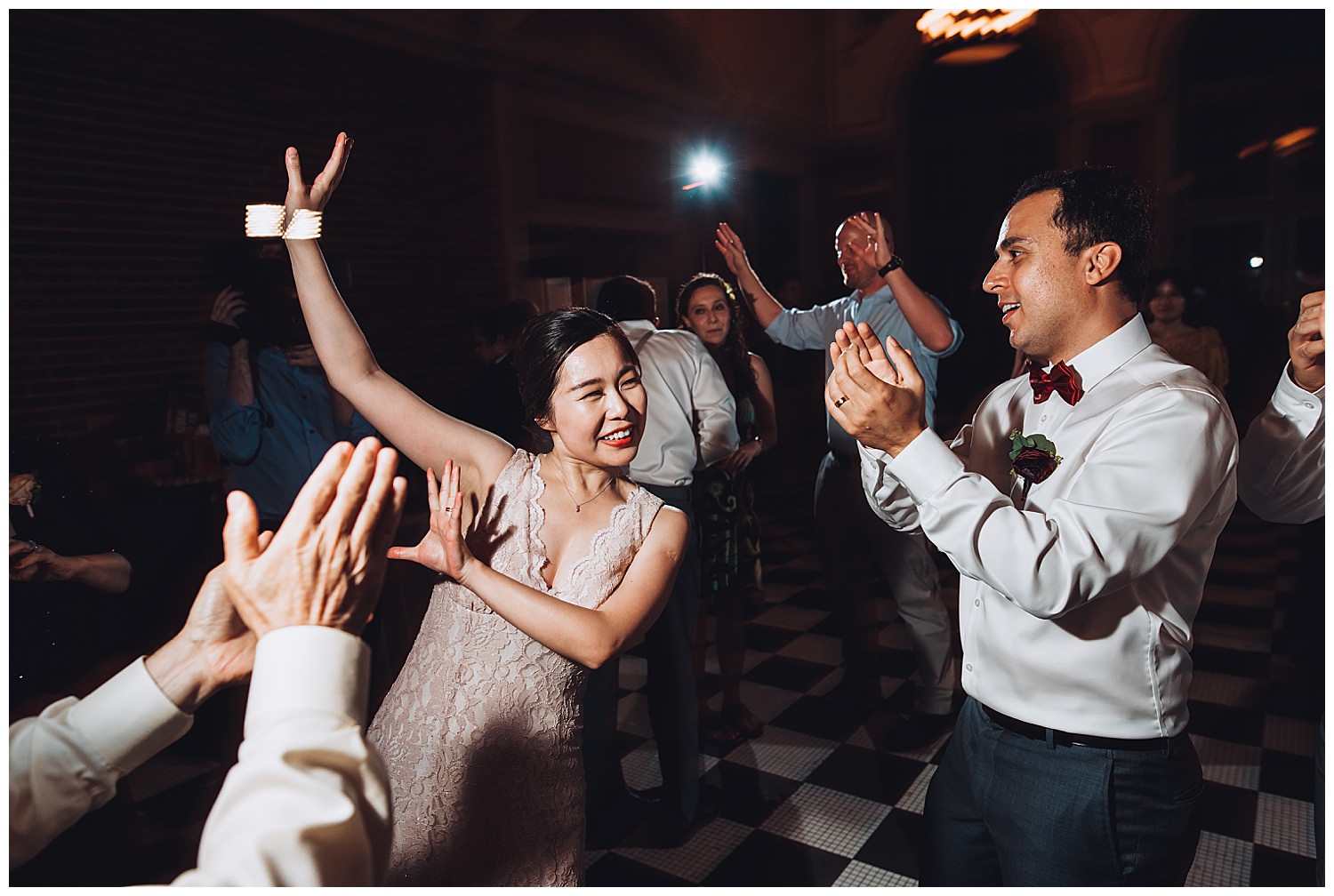 Columbus Park Refectory Wedding, dance party bride and groom last dance photo