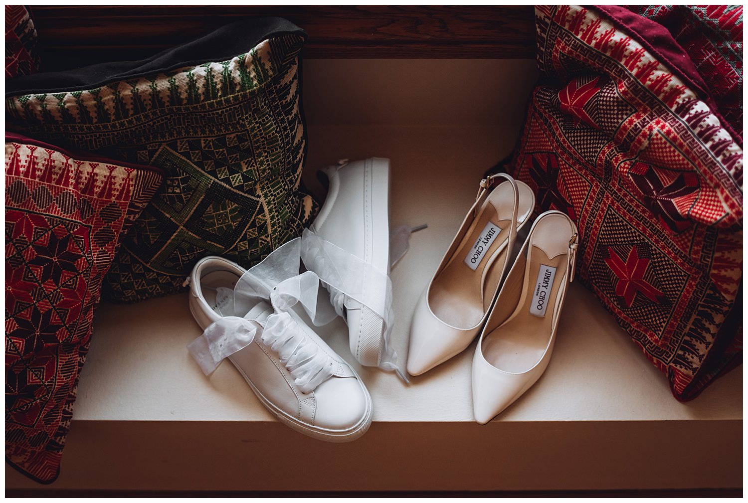 bridal shoes and sneakers