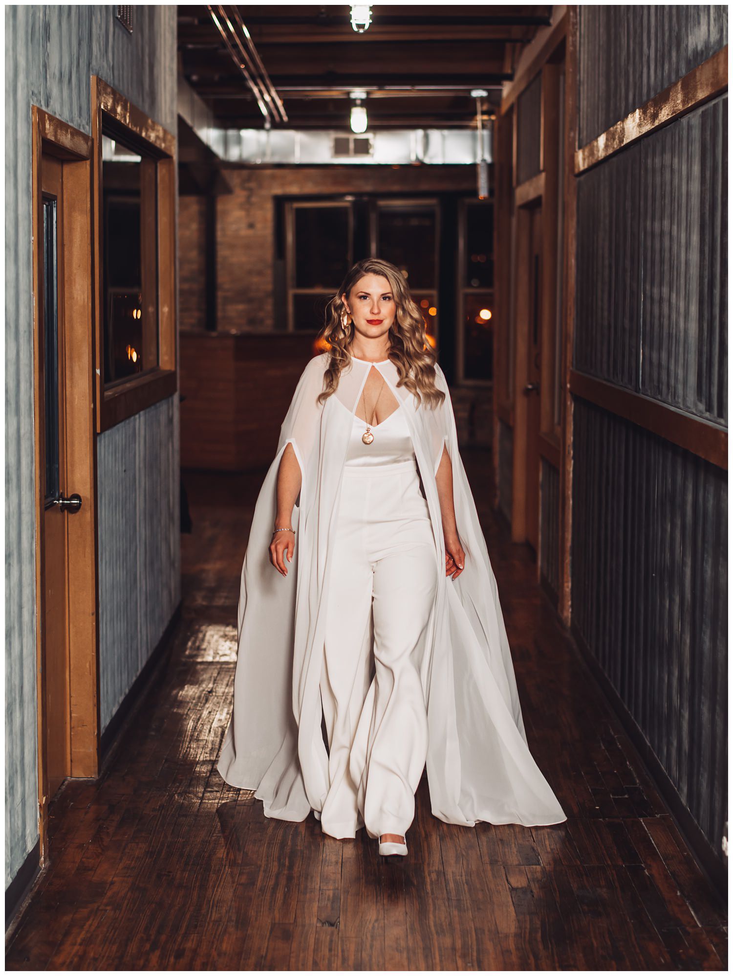 Lacuna Lofts Chicago Wedding Photography - The Adamkovi, bride with a cape photos