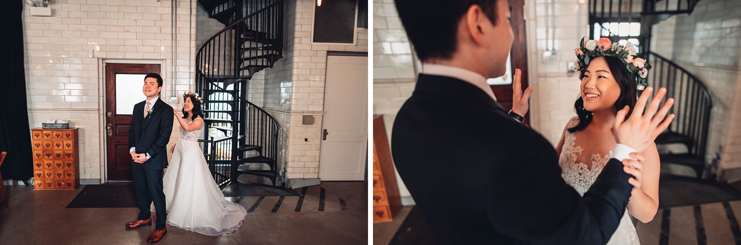 Firehouse Chicago Wedding - first look