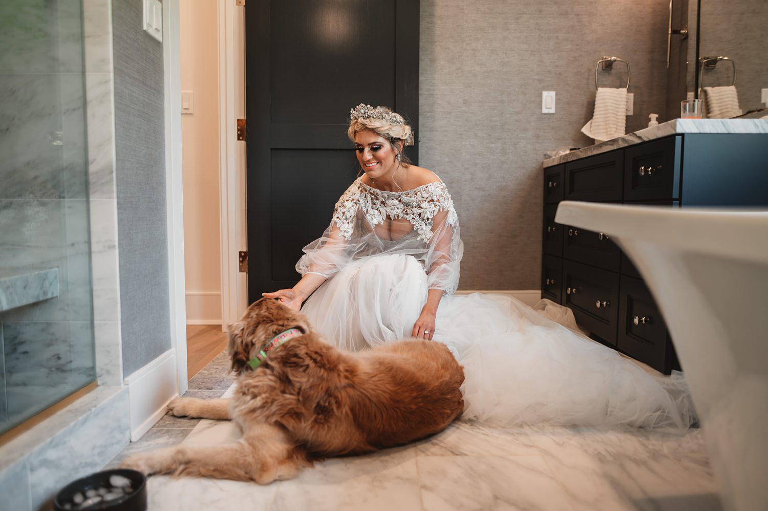 Lake Geneva Micro Wedding - The Adamkovi bride with her sick dog