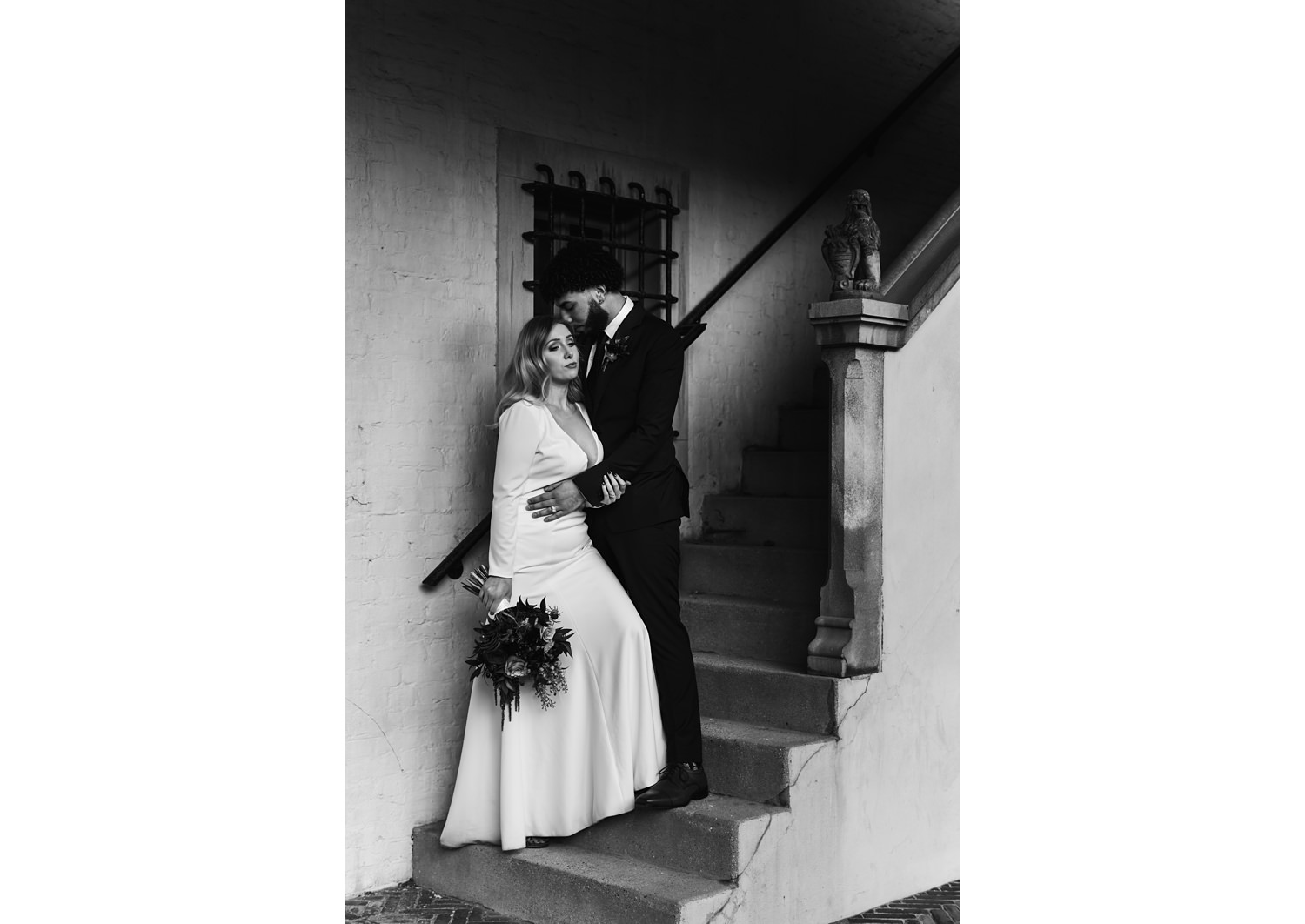 Villa Terrace Milwaukee Wedding Photography - Bride and groom romantic session