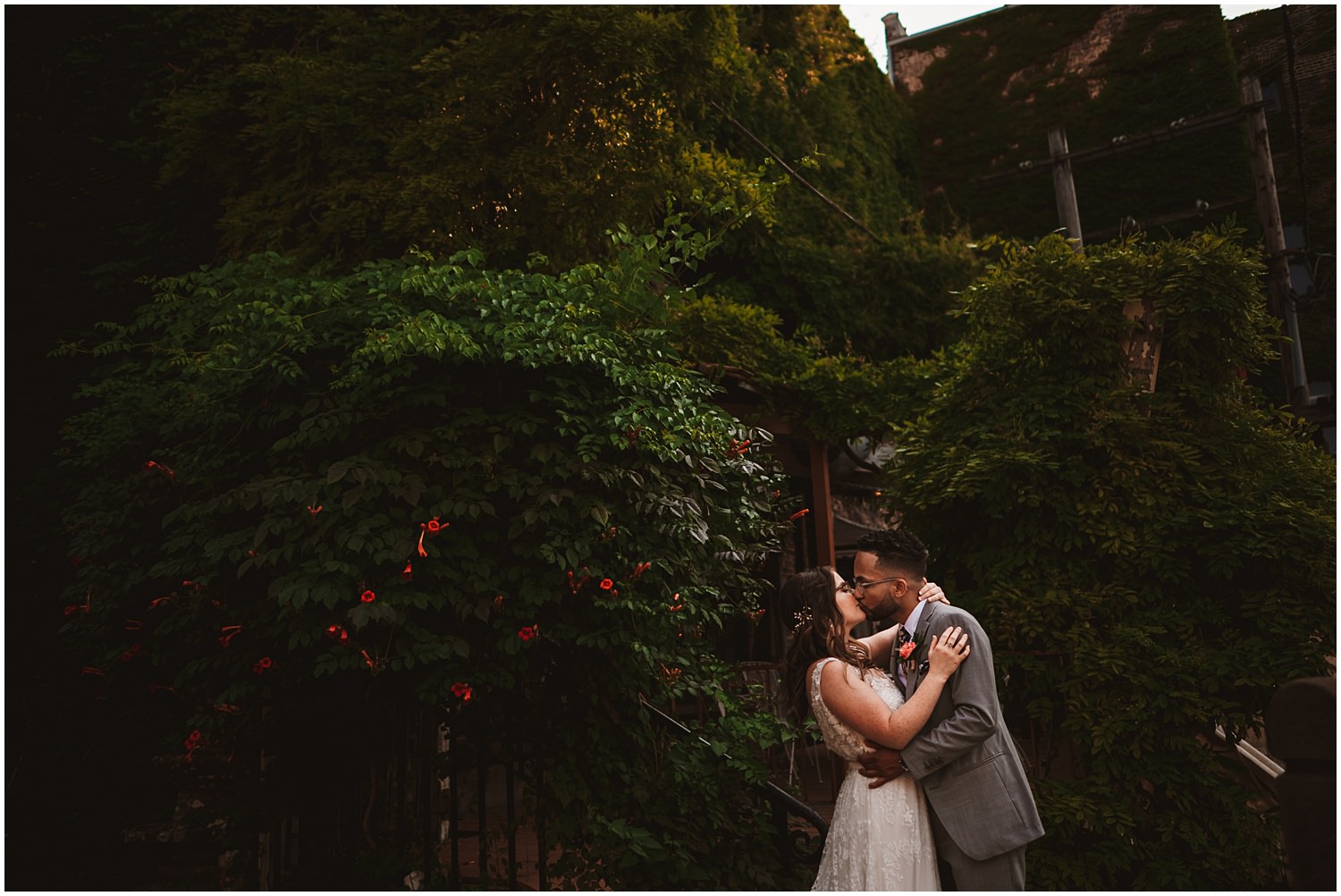 Salvage One documentary Wedding Photography - bride and groom courtyard portraits