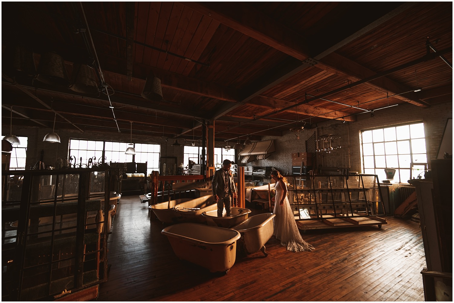 Salvage One documentary Wedding Photography - epic bride and groom portraits