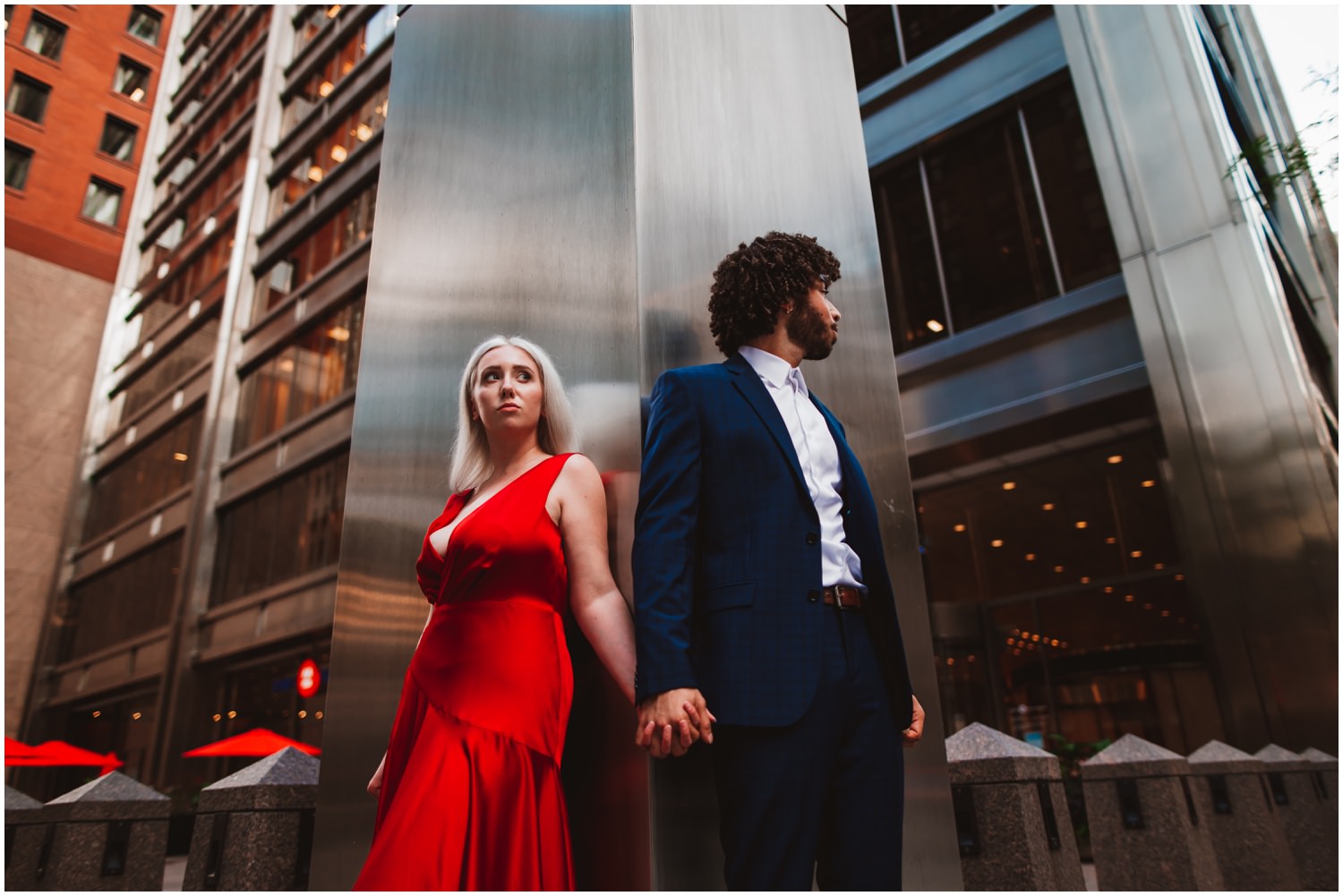 Downtown Chicago Engagement Session Photography - Chicago Board of trade