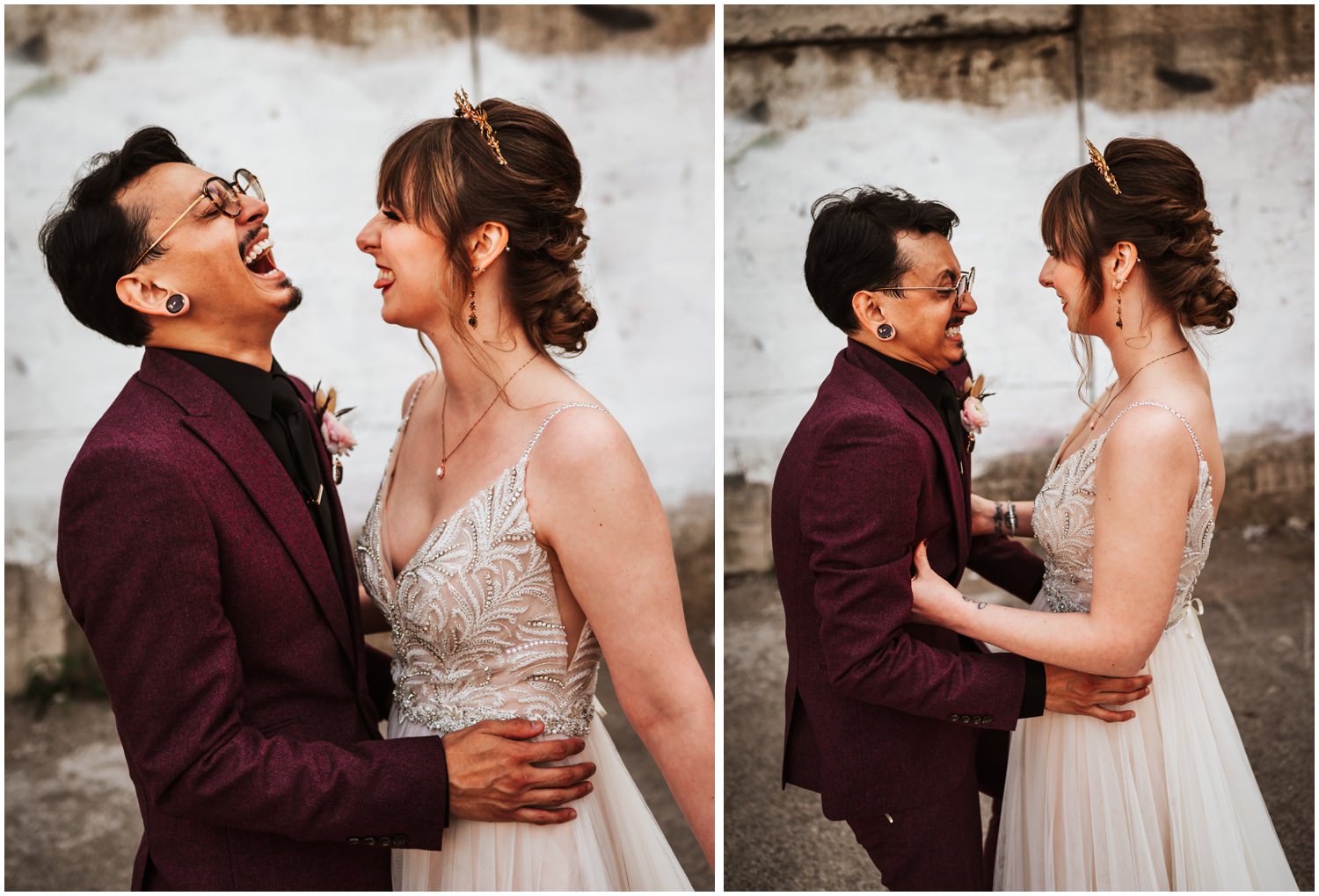 Ovation Chicago Wedding Photos - crazy bride and groom