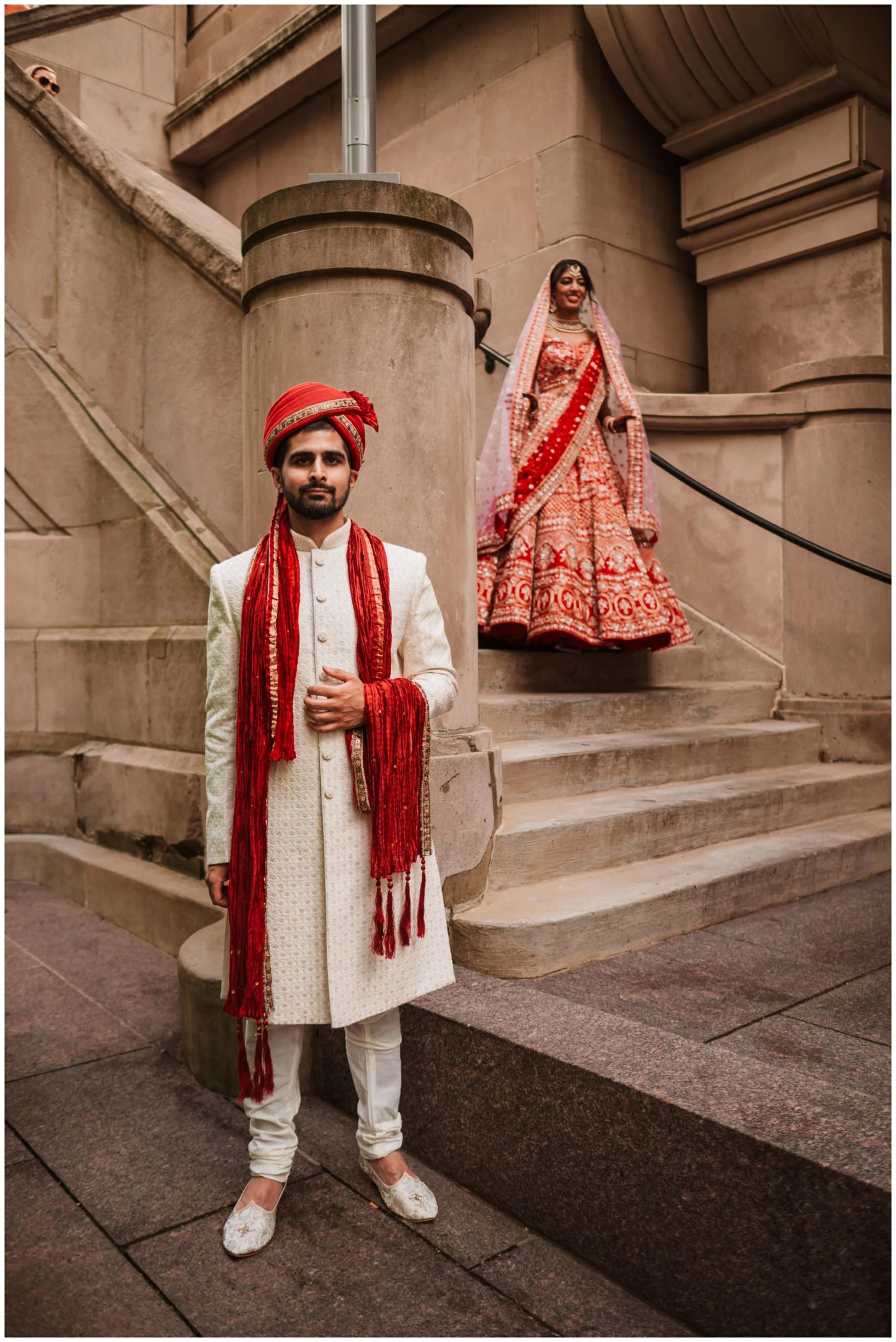 Indian wedding couple's portraits by The Adamkovi, Chicago