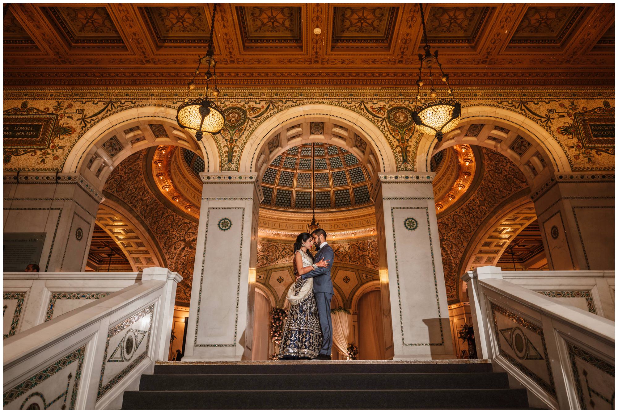 Chicago Cultural Center wedding photographed by The Adamkovi